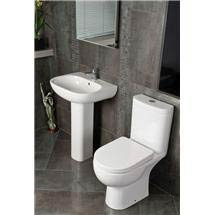 RAK - Tonique 4 Piece Bathroom Suite - close coupled WC & basin with pedestal