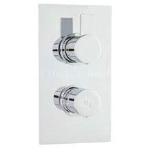 Hudson Reed Rapid Twin Concealed Thermostatic Shower Valve - Square Plate - RAP3210
