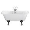 1700 Double Ended Back to Wall Free Standing Bath with Chrome Leg Set