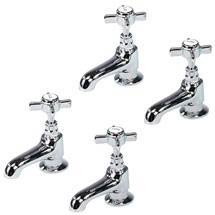 Regent Traditional Basin and Bath Taps - Chrome