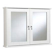 Croydex - MDF Ribble Double Door Mirrored Bathroom Cabinet - WC430822
