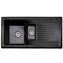 Reginox - Black Ceramic 1.5 Bowl Kitchen Sink - RL401CB