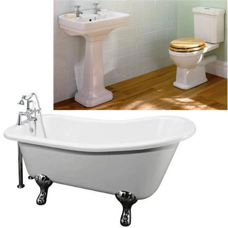 Rochester Traditional Freestanding Slipper Bathroom Suite
