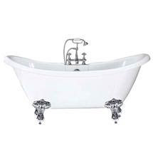 Phoenix - Balmoral 1750 x 720 Double Ended Slipper Bath with Chrome Feet - RT004