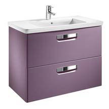 Roca - The Gap Unik Wall Hung 2 Drawer Vanity Unit with Basin W700 x D440mm - Matt Grape
