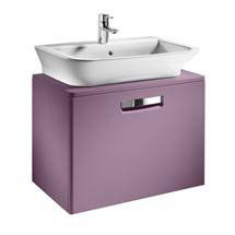 Roca - The Gap basin and wall hung base unit with drawer W675 x D415 - Matt Grape