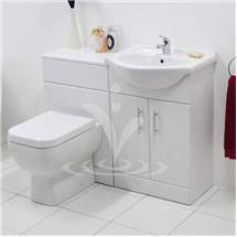 RAK Series 600 Gloss White 1050 x 300mm Vanity Unit Cloakroom Suite
