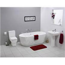 RAK Series 600 Modern Double Ended Oval Freestanding Bath Suite