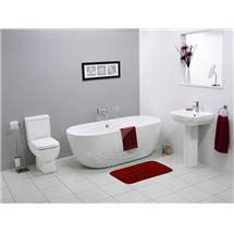RAK Series 600 Modern Double Ended Curved Freestanding Bath Suite