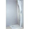 Phoenix 195 x 30mm Single Glass Panel for use with shower curtain