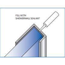 Showerwall - End "U" Fixing Trim - 5 Colour Options