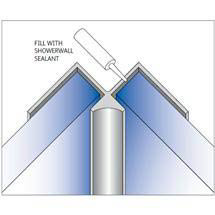 Showerwall - Internal Corner Fixing Trim - 5 Colour Options