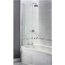 Aqualux - Shine 1/2 Framed Curved Bath Screen - FBS0274AQU