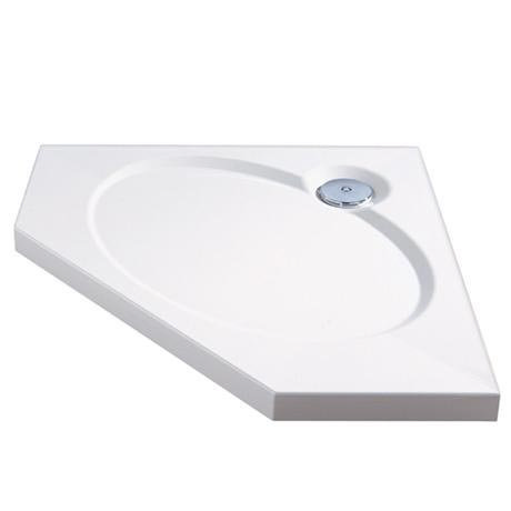 Coram Designer Slimline Pentagon Shower Tray - 900 x 900mm - STP90WHI