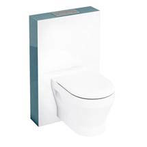 Aqua Cabinets - W550 x D150mm Tablet Wall Hung WC unit with pan, cistern & flush plate - Ocean