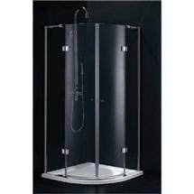 TC - Fortuna Frameless Quadrant Shower Enclosure - 2 x Size Options