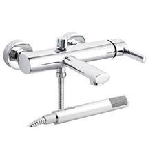 Premier - Paco Wall Mounted Bath Shower Mixer with shower kit & wall bracket - TPA304