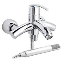 Premier - Virtue Wall Mounted Bath Shower Mixer with shower kit & wall bracket - TVI304