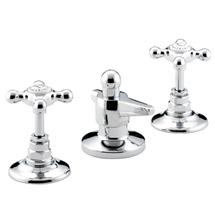 Bristan Trinity 3 Hole Bidet Mixer w/ Pop-up waste - Chrome - TY-3HBID-C