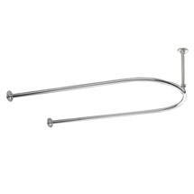 Traditional Large U-Shaped Shower Curtain Rail - Chrome Plated