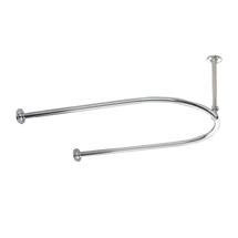 Traditional Small U-Shaped Shower Curtain Rail - Chrome Plated
