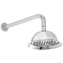 Ultra 200mm Diameter Traditional Rose Showerhead and "L" Arm 