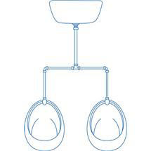 Arley - 2 Bowl Exposed Urinal System - ARL-URI-2
