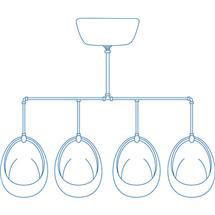 Arley - 4 Bowl Exposed Urinal System - ARL-URI-4