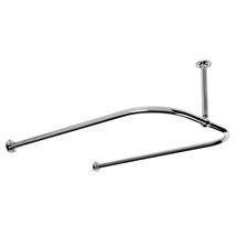 U-Shaped Shower Curtain Rail - Nickel - 2 Size Options