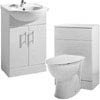 High Gloss White Vanity Unit Cloakroom Suite 550mm