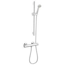 Premier - Modern ABS Round Thermostatic Bar Valve with Slider Rail Kit - Chrome