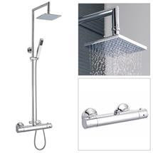 Minimalist Thermostatic Bar Shower Valve & Rigid Riser Kit 