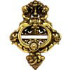10 Inch Solid Brass Cherubs French Empire Door Knocker - Antique Brass Finish