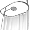 Traditional Chrome Ceiling Fed Shower Enclosure with Shower Rose