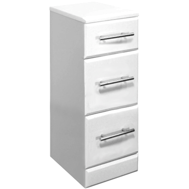 300mm High Gloss White Deep Drawer Unit