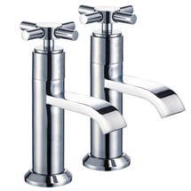 Tiber - Minimal Pair of 3/4" Bath Taps - Chrome - W1312
