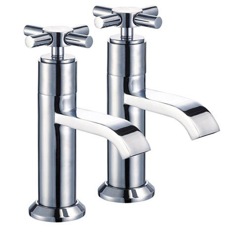 Tiber - Minimal Pair of 3/4" Bath Taps - Chrome - W1312