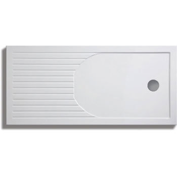 Zamori - 35mm Walk In Shower Tray - Rectangular Internal - ZAM-WLK-CRVD