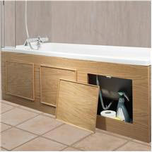 Croydex - Kingston Storage Front Bath Panel - Oak Veneer - WB685176