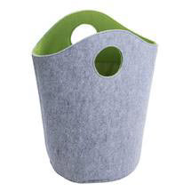 Wenko Felt Universal Laundry Bin - Grey/Green - 2 Size Options