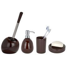 Wenko Polaris Ceramic Bathroom Accessories Set - Brown