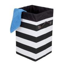 Wenko Safari Laundry Bin - Black/White - 2 Size Options