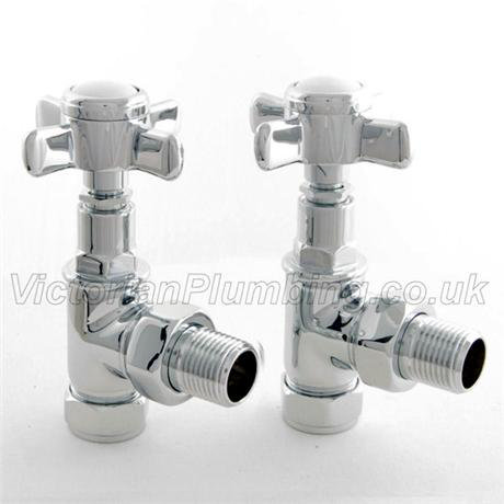 Westminster Crosshead Radiator Valves - Angled