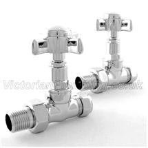 Westminster Crosshead Radiator Valves (pair) - Straight