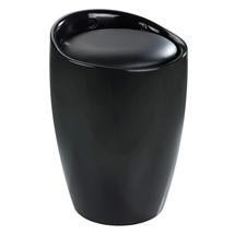 Wenko - Candy Laundry Bin & Bath Stool - Black - 20630100