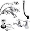 Ultra Traditional Viscount Bath Shower Mixer Pack - Chrome - X378