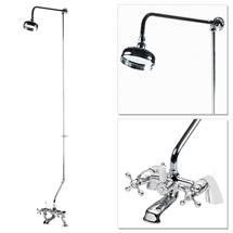 Premier -  Viscount Range Bath/Shower Mixer with Rigid Riser Kit - Chrome Plated