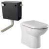 Back To Wall Toilet Pan & D-Shape Soft Close Seat with Concealed Cistern