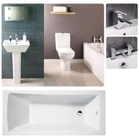 Zeto Ceramic 7 Piece 1TH Bathroom Suite