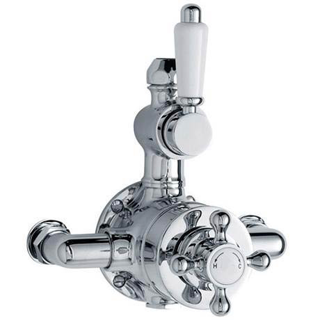Ultra Traditional Twin Exposed Thermostatic Shower Valve - Chrome - ITY313